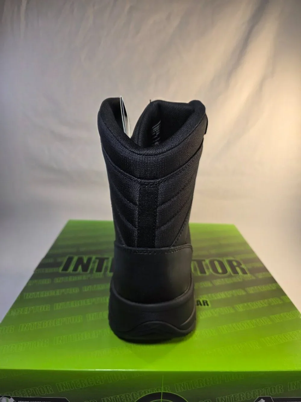 Interceptor NWT Men's Black Leather Tactical Steel Toe Boots Force 2.0 Size 8.5